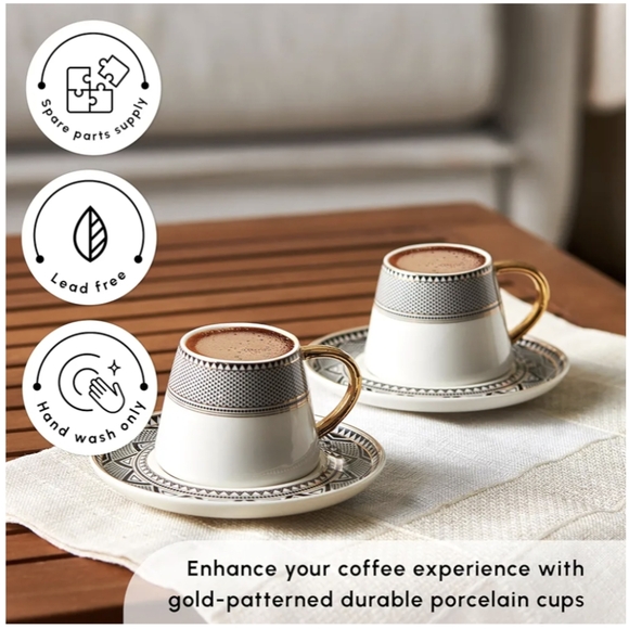 Karaca Globe Espresso set of 6, NIB - Picture 4 of 7